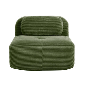 English Elm Hamlet Corduroy L-shaped Sectional Sofa with Pillows for Modern Living Rooms Olive Green W714P323643