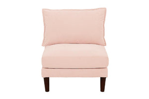 English Elm Beautiful Blush One Arm Chair Morgan Suede-Like Upholstery Plush Cushion Wood Legs Modern Luxury Seating 92 Pink 33 L x 27 W x 14 H B011P278578