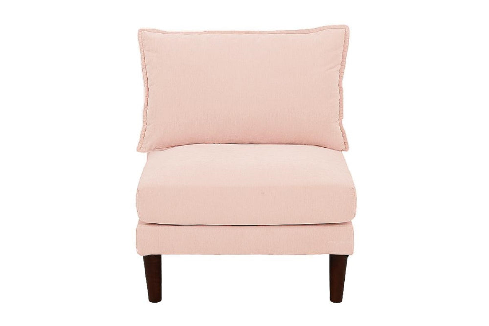 English Elm Contemporary 5-Piece Modular Sectional Sofa Set in Blush Morgan Fabric — Plush, Versatile L-Shaped Design Pink 33 L x 27 W x 14 H B011S01578