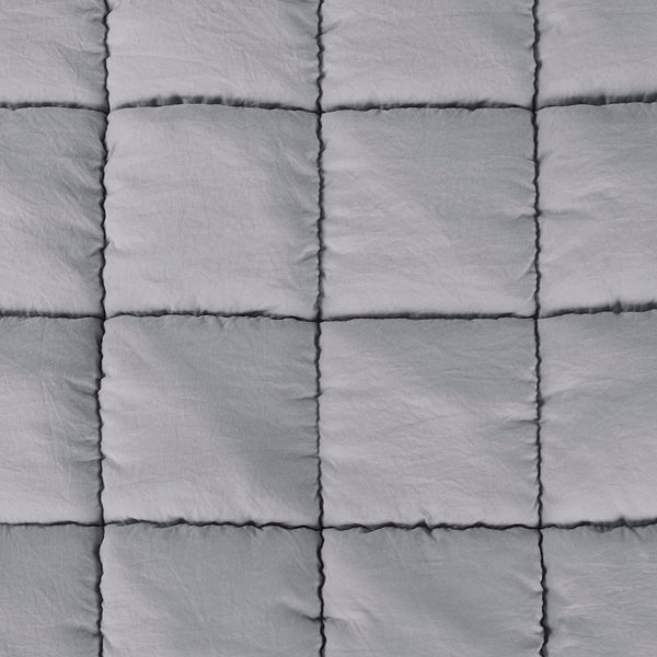 JLA Home Intelligent Design - Down Down Alternative Comforter Set with 3D Puff Stitching, Overfilled Warmth, OEKO-TEX Luxury Plush Mini Set Grey ID10-2315