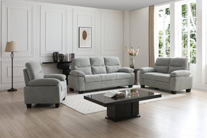 English Elm Summerton Plush Chenille Sofa with Pillow-Top Arms, Foam-Encased Coil Support, Removable Backrest Gray 31 L x 77 W x 15 H B078P349529