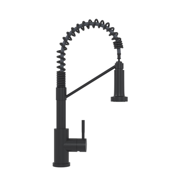 English Elm Bothwa Pull Down Kitchen Faucet with Stainless Steel Spout and Ceramic Cartridge Control Matt Black B2724P262356