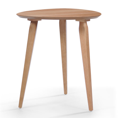 English Elm Christopher Knight Home® - End Table - Elegant Mid-Century Inspired Natural Rubberwood Accent Table For Living Room & Bedroom N771P221034K