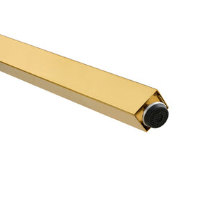 English Elm Table Modern 5-Piece Set: Circular Tempered Glass Dining Table With 4 Transparent Chairs & Gold Legs W1151S02864-GIGA