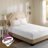 Beautyrest Heated Microfiber Casual Mattress Pad with 3M Scotchgard BR55-0672 White