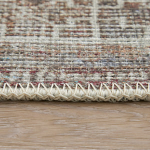 Feizy Rugs Percy Transitional Medallion Rug - Durable Machine Washable Design With Timeless Distressed Charm Ivory,Orange,Brown Polyester,Cotton,Viscose Prc39anftan000e76