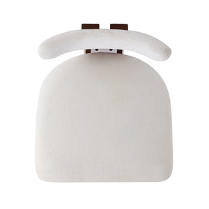 English Elm Christopher Knight Home® - 26.5'' Stylish Round Stools with Low Back - Comfortable Upholstered Seats, Walnut Base, Metal Frame White+Walnut N780P236628W