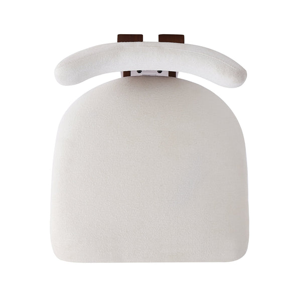 English Elm Christopher Knight Home® - 26.5'' Stylish Round Stools with Low Back - Comfortable Upholstered Seats, Walnut Base, Metal Frame White+Walnut N780P236628W