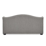 English Elm Robin 35" Tufted Wingback Pet Sofa Bed, Medium, Uptown Gray Stain Resistant High Performance Polyester