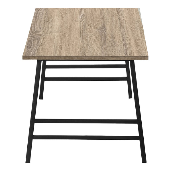 English Elm Coffee Table - Contemporary Rectangular Accent Table With Black Metal Legs For Modern Living Spaces B2710P219433