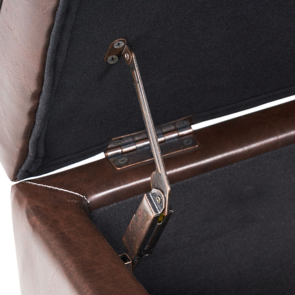 English Elm Christopher Knight Home® - Juliana Storage Ottoman - Elegant Tufted Faux Leather Bench With Hidden Storage For Your Home 57741.00BRN