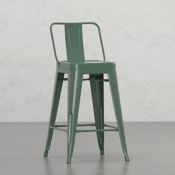 English Elm Keeley 24-Inch Industrial Counter Stools Set Of 4 - Ergonomic, Durable, And Stylish For Home Bars B2732P253612