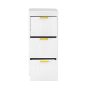 English Elm Wall Mounted Floating Cabinet with Adjustable Height and Modular Design for Custom Bathroom Storage White N710P324099K