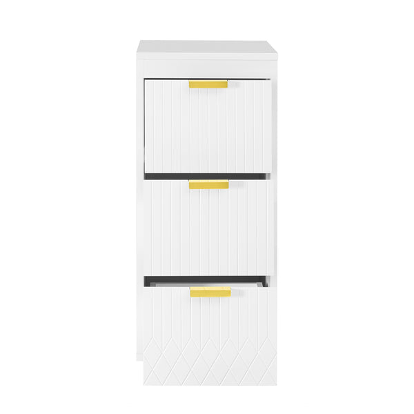 English Elm Wall Mounted Floating Cabinet with Adjustable Height and Modular Design for Custom Bathroom Storage White N710P324099K
