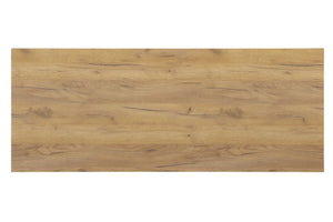 English Elm Golden Oak Desk with 4 Storage Shelves, Metal Accents & Open Space-Saving MDF Design for Home Office B2699P237457