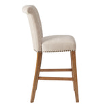 Madison Park Colfax Transitional 30-Inch Bar Stool MP104-0062 Cream