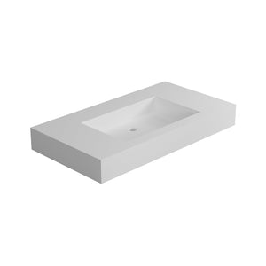English Elm Stone Resin Seamless Vessel Sink Low Profile Basin for Modern Spa Bathrooms T3785P355762
