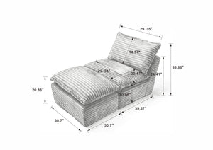 English Elm Modern Corduroy Cloud Sofa - Stylish Modular Seating For Comfort & Versatile Home Or Office Décor W3396P388623