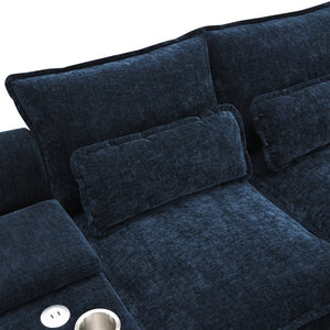 English Elm 8004aac-package Stylish Home Furniture Set for Modern Living Spaces Blue N723P240823C