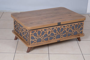 English Elm Rio Smart Adjustable Height Coffee Table - Modern Anthracite Centerpiece With Storage & Style B029P206615-GIGA