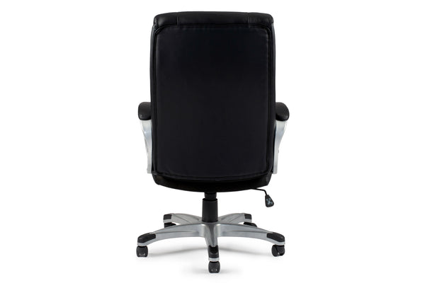 English Elm Classic timeless office chair with extra padded cushion, height adjustable comfort for home workspaces Black 15 L x 30 W x 26 H HS00F1685-ID-AHD