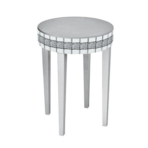 English Elm Artisanal Round Mirror Breakfast Table - Space-Saving Bistro-Style Design For Modern Living Spaces N842P304339S