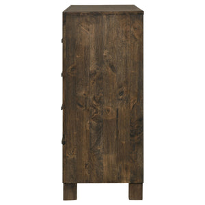 English Elm Bren Eight Drawer Rustic Dresser Wire Brushed Rubberwood Grain Farmhouse Bedroom Storage B062P451983