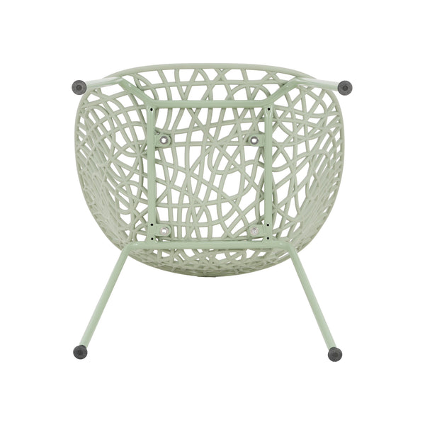 English Elm Christopher Knight Home® - Neiman Outdoor Dining Chair Set of 2 with Weather-Resistant Iron Frame and Perforated Diamond Design Green N775P256374G