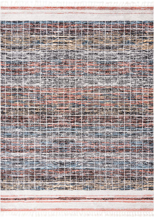 Unique Loom Aramis Oliver Machine Made Tribal Rug Multi, Black/Ivory/Rust Red/Light Blue/Light Brown/Beige 9' 0" x 12' 2"
