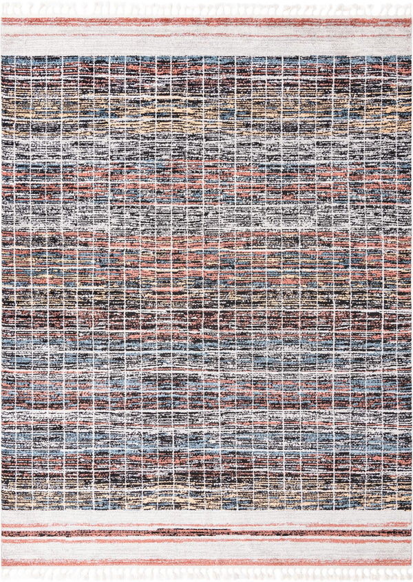 Unique Loom Aramis Oliver Machine Made Tribal Rug Multi, Black/Ivory/Rust Red/Light Blue/Light Brown/Beige 9' 0" x 12' 2"