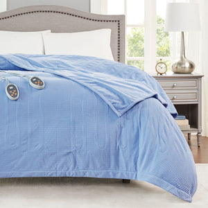 JLA Home Beautyrest - Heated ultra-soft microfleece blanket with Safe Comfort tech, 20 heat settings, auto shut-off, OEKO-TEX certified 90 L x 100 W x 0.25H BR54-0186