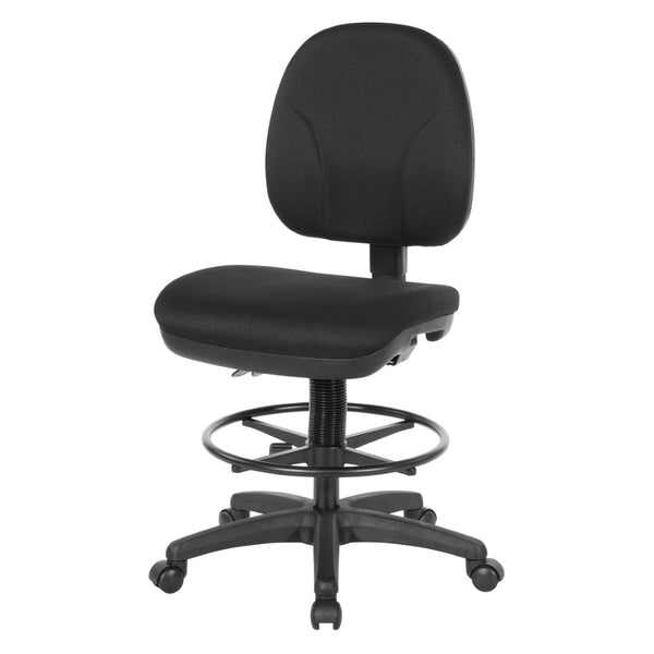 OSP Home Furnishings Deluxe Ergonomic Drafting Chair with Lumbar Support for Sit Stand Desk Setups DC940-231