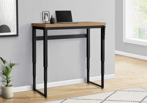 English Elm Computer Desk - Adjustable Height Standing Workspace For Home Office, Compact Modern Design, Brown B2710P219892