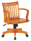 OSP Home Furnishings Deluxe Wood Banker's Chair Fruitwood Finish