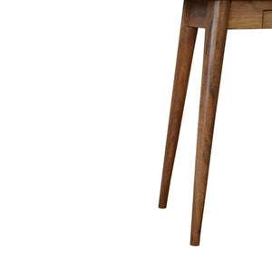 English Elm Solid Wood Mini Nordic Writing Desk - Compact Mango Design With 1 Drawer & Tapered Legs In Light Brown B182P280772-GIGA