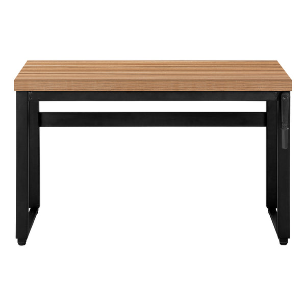 English Elm Computer Desk - Adjustable Height Standing Workspace For Home Office, Compact Modern Design, Brown B2710P219892