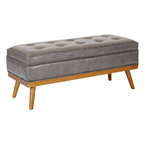 OSP Home Furnishings Katheryn Storage Bench Pewter