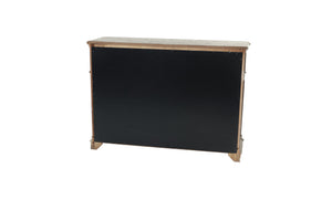 English Elm Traditional Elegant Server with Spacious Drawers and Cabinet Storage for Dining Room Organization and Style Oak 27 L x 44 W x 59 H B011P395600