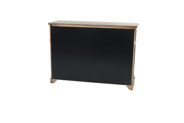 English Elm Traditional Elegant Server with Spacious Drawers and Cabinet Storage for Dining Room Organization and Style Oak 27 L x 44 W x 59 H B011P395600