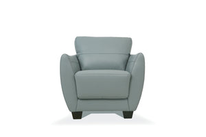 English Elm Valeria Italian Leather Accent Chair Solid Wood Frame Contrast Stitching Flared Arms B2726P418641