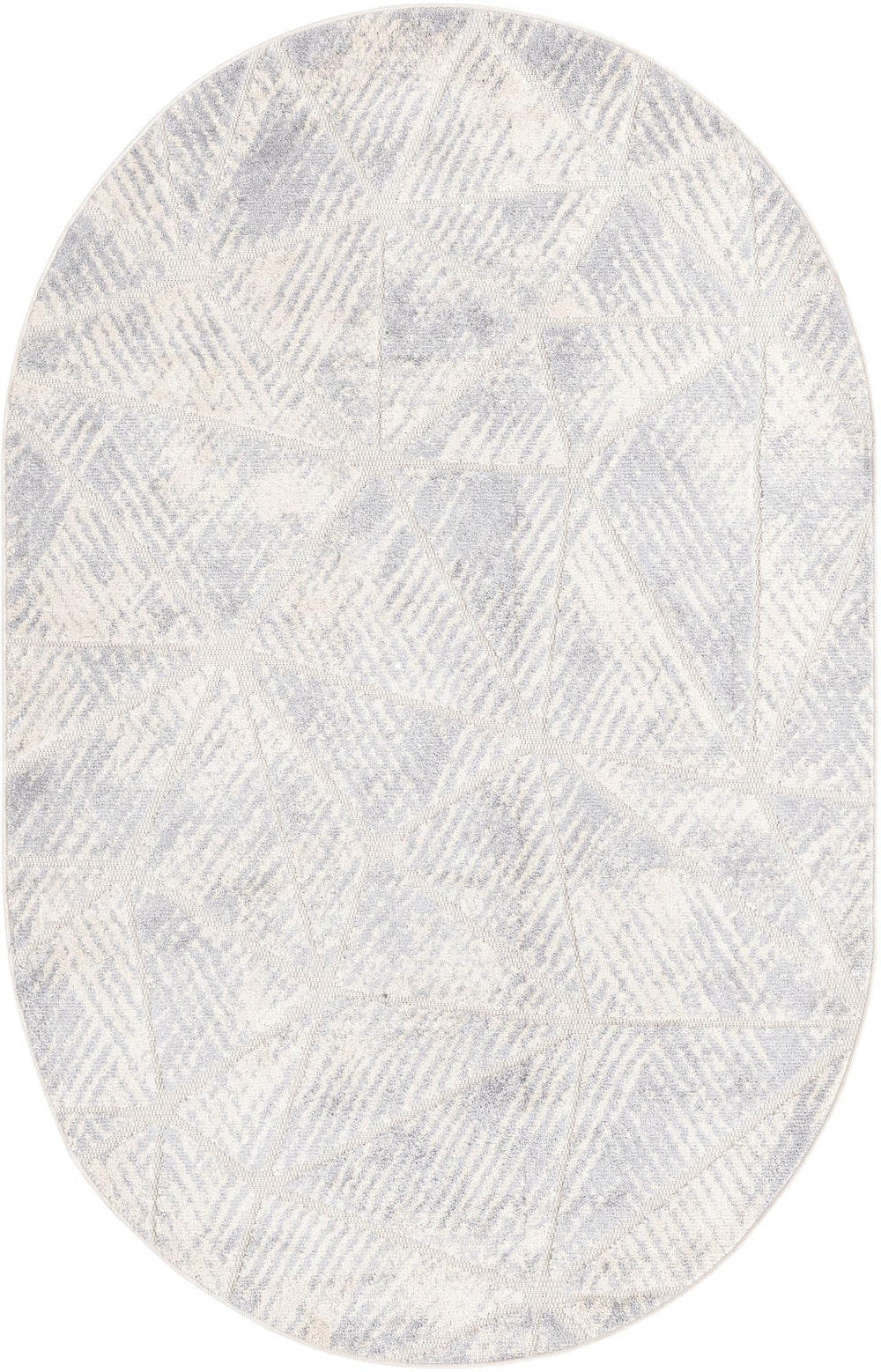 Unique Loom Arlo AJ Machine Made Geometric Rug Sandy Beige, Gray/Ivory 5' 3" x 8' 0"