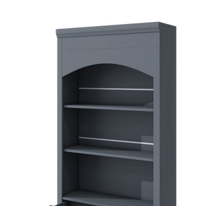 English Elm Topmax 83.7" Modern Gray Kitchen Pantry With Faux Marble Top & 5 Drawer Storage Solution N717P221575E-GIGA