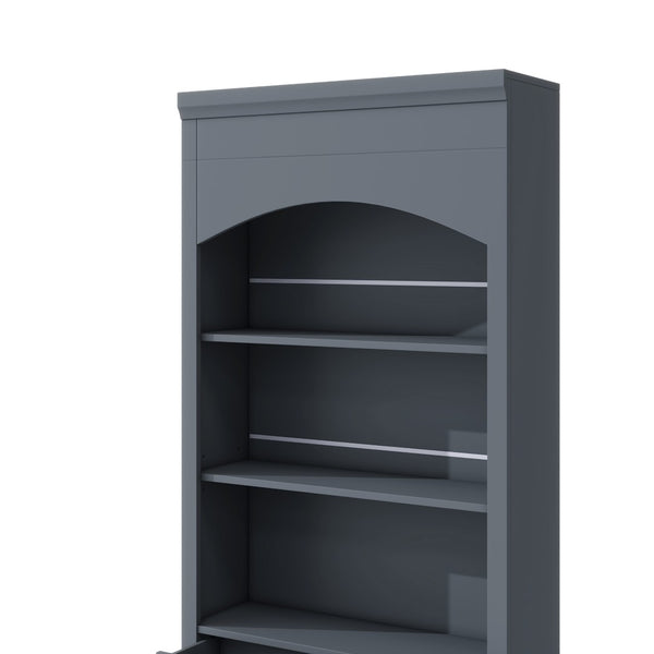 English Elm Topmax 83.7" Modern Gray Kitchen Pantry With Faux Marble Top & 5 Drawer Storage Solution N717P221575E-GIGA