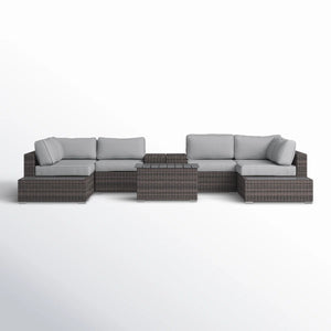 English Elm Fully Assembled Rattan Wicker Patio Seating Set For 4 - Stylish, Durable & Easy Care Furniture! B120S00268