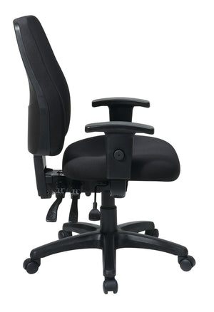OSP Home Furnishings High Back Ergonomic Office Chair with Lumbar Support Plush Seat and Greenguard Certified Build 33347-30