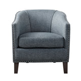 Madison Park Fremont Modern/Contemporary Barrel Arm Chair FPF18-0494 Slate Blue