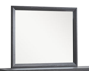 English Elm Rustica Rectangular Wood Frame Bedroom Mirror in Gray for Dresser or Console B078P473043