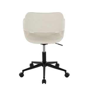 English Elm Contemporary Sculpted Low Back Task Chair with Chrome Base for Home Office B202P223917