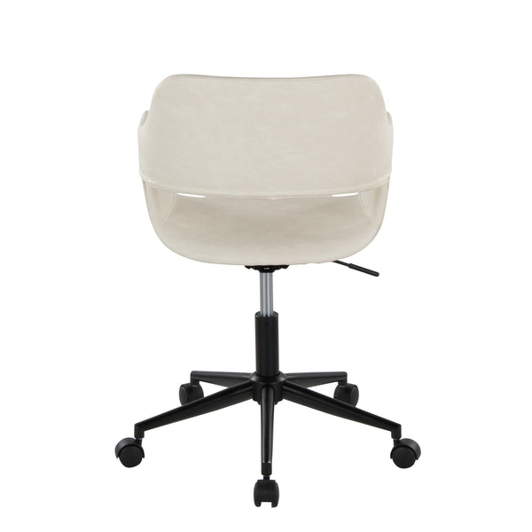 English Elm Contemporary Sculpted Low Back Task Chair with Chrome Base for Home Office B202P223917