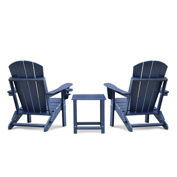 English Elm Folding Outdoor Hdpe Adirondack Chair Weather Resistant Patio Fire Pit Seat W2749P185897